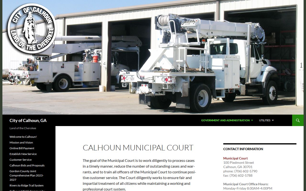 Calhoun Municipal Court source for Gordon County bond release records