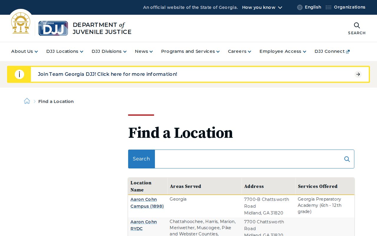 Bob Richards RYDC Gordon County youth release directory