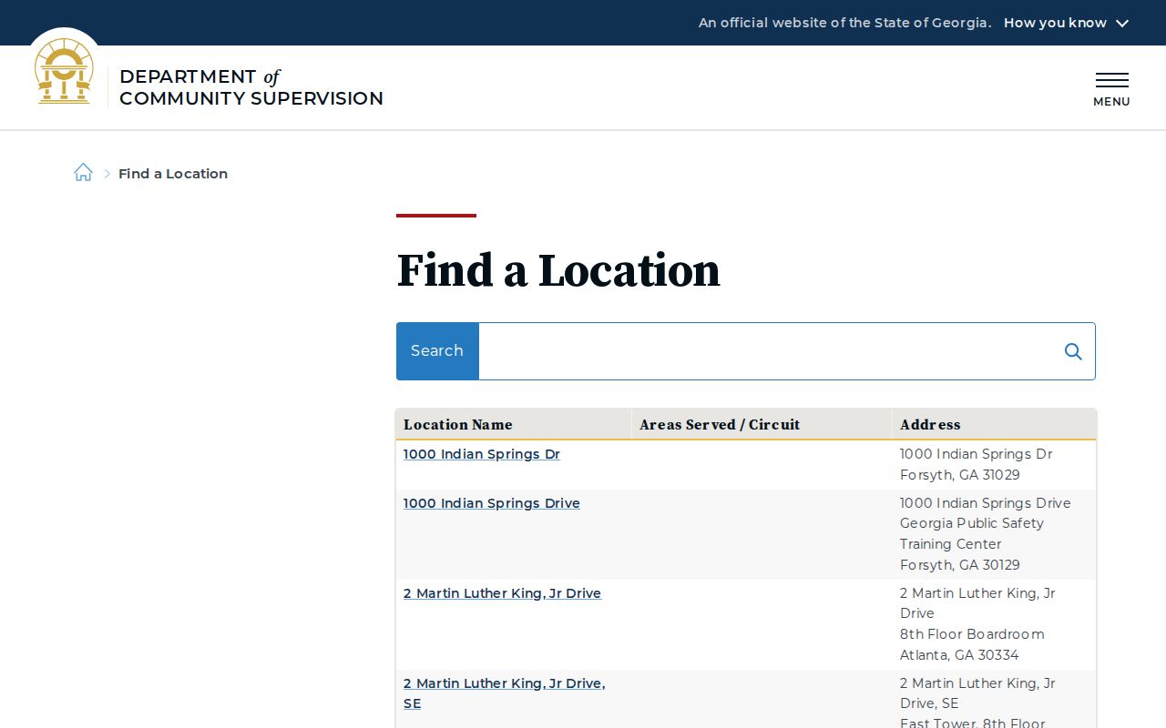 Gordon County post-release supervision DCS field office locator