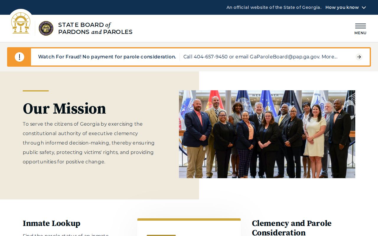 Gordon County parole and probation Georgia Parole Board lookup links